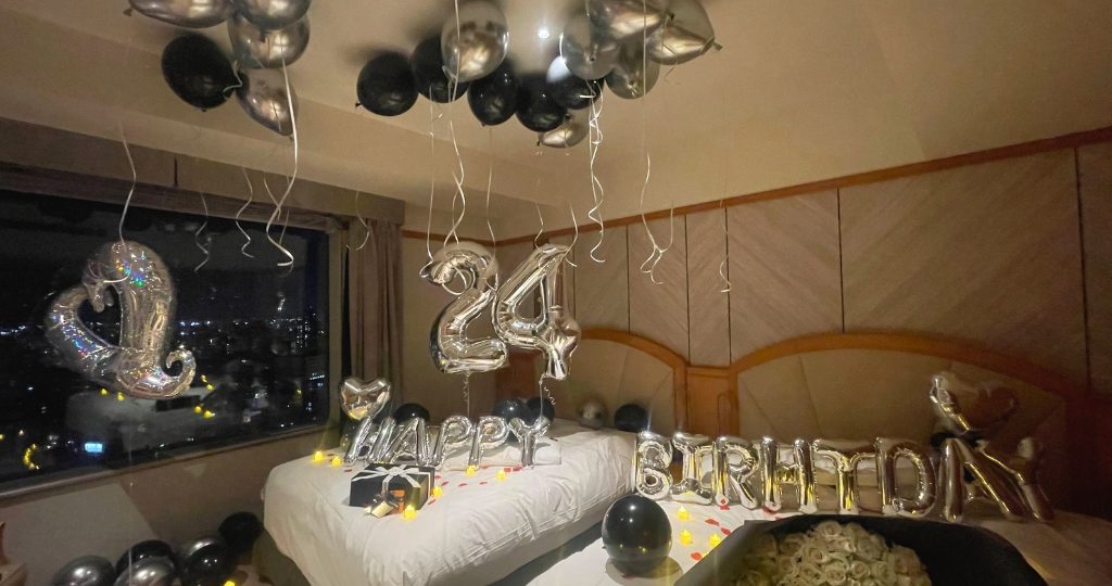 バルーンで囲まれたお部屋